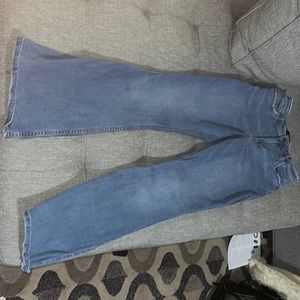 Blue Hollister flare pants size 5 curvy high rise